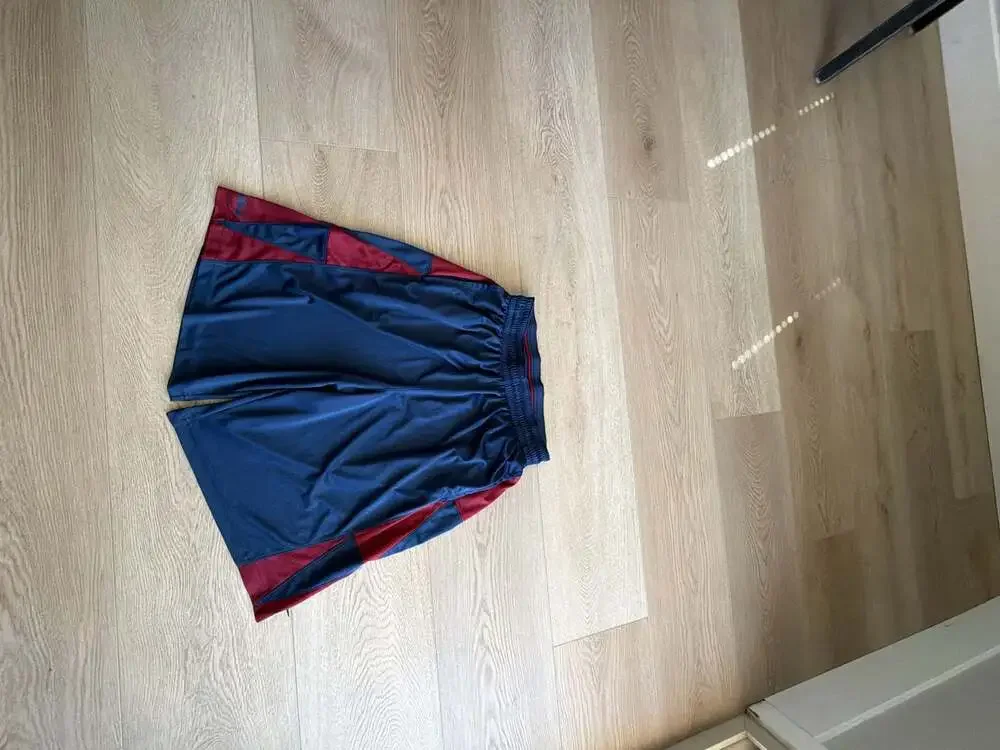 Nike LeBron James Dri-FIT Basketball Shorts Navy Blue Maroon Size XL